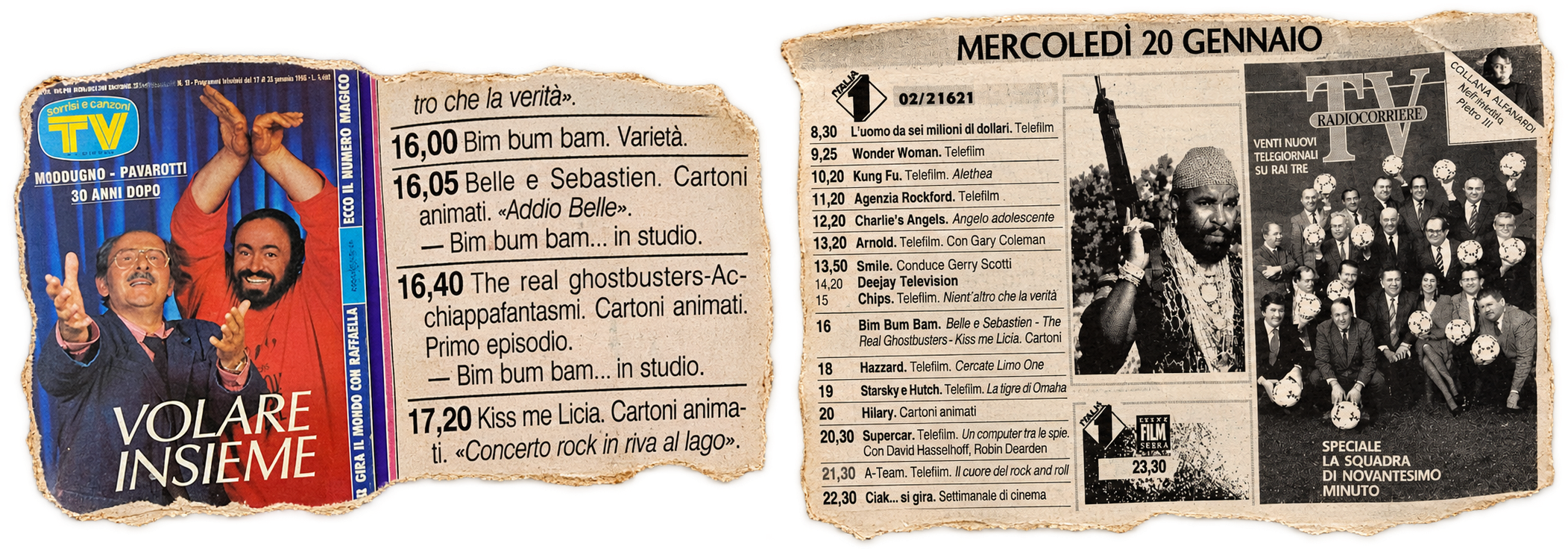 Palinsesti televisivi del 20 gennaio 1988